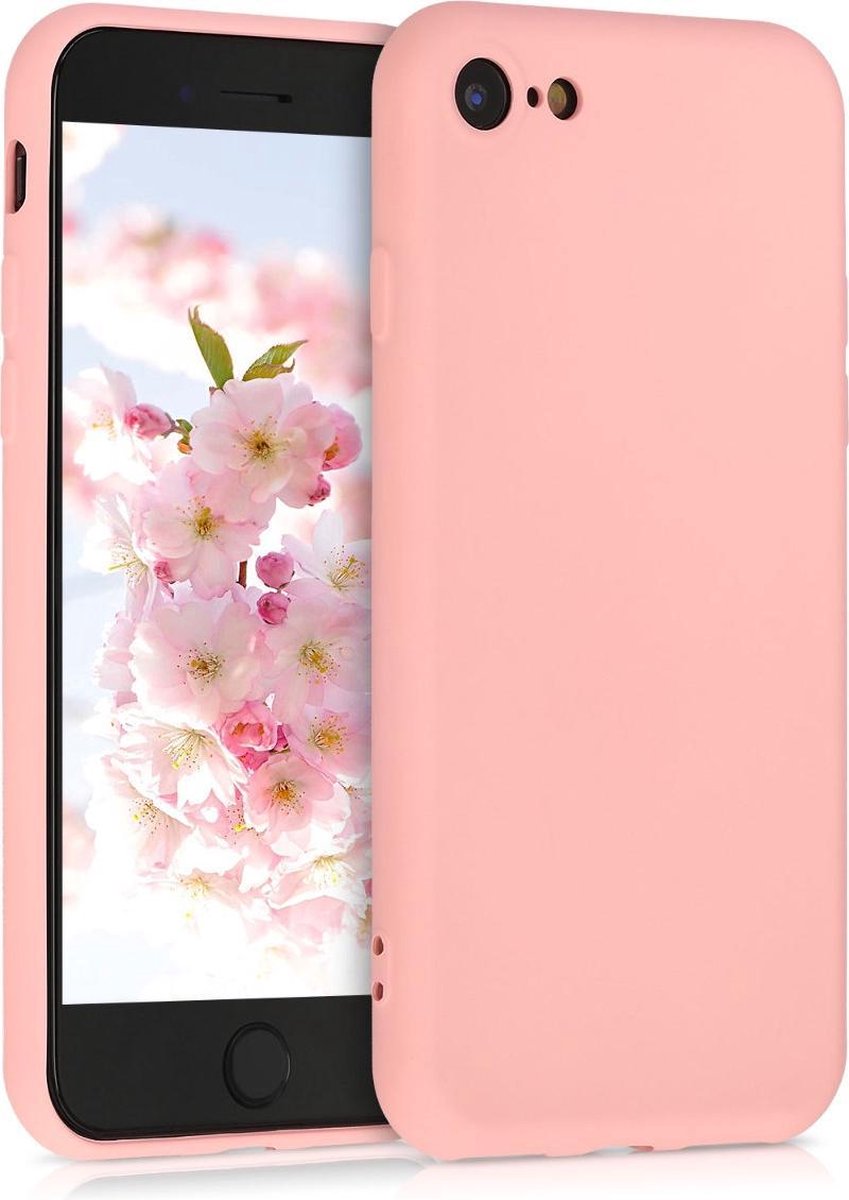 kwmobile telefoonhoesje voor Apple iPhone SE (2022) / SE (2020) / 8 / 7 - Hoesje voor smartphone - Back cover in mat lichtroze
