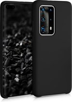 kwmobile telefoonhoesje voor Huawei P40 Pro Plus - Hoesje met siliconen coating - Smartphone case in zwart