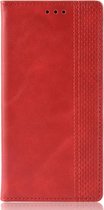 GadgetBay Vintage case bookcase kunstleer wallet iPhone 7 Plus 8 Plus hoesje - Rood