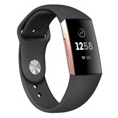 Fitbit Charge 3 & 4 Sport Band  Zwart - Maat: SM