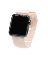 Geschikt Voor Smart Watch Nylon Loop Band -  Parel Poeder - 42mm En 44mm - Geschikt Voor Smart Watches