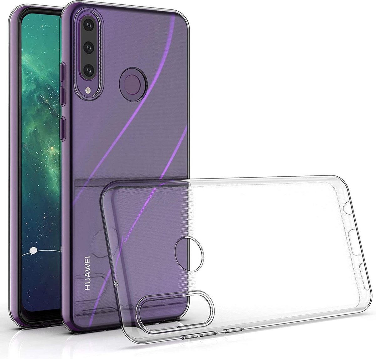 Hoesje Geschikt voor: Huawei Y6p - Soft Silicone - Transparant