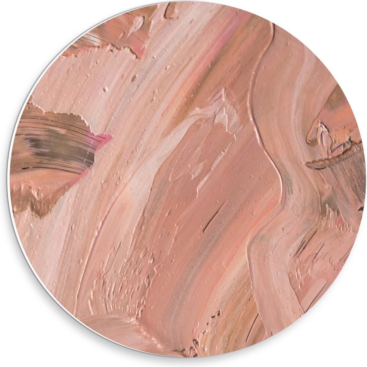Forex Wandcirkel - Plakkaat Verf Roze - 30x30cm Foto op Wandcirkel (met ophangsysteem)
