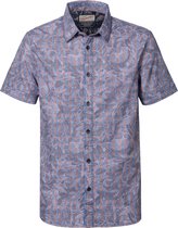Petrol Industries - Heren Botanic overhemd met korte mouwen - Blauw