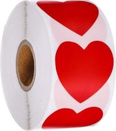 Sluitsticker - Sluitzegel - Rood hart / hartje | 40 stuks | Trouwkaart - Geboortekaart - Envelop | Harten | Envelop stickers | Cadeau - Gift - Cadeauzakje - Traktatie | Chique inpakken | Huwelijk - Babyshower - Kraamfeest - Kerst
