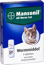 Mansonil kat all worm tabletten - 4 st - 1 stuks