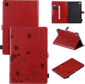 Voor Lenovo Tab M10 Plus TB-X606F Cat Bee Embossing Pattern Shockproof Table PC Beschermende horizontale flip lederen tas met houder & kaartsleuven & portemonnee & pennensleuf & Wake-up / Sle