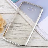 Voor Samsung Galaxy A7 (2017) Ultradunne beplating TPU beschermende zachte hoes (zilver)