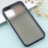 Voor iPhone 12 Max / 12 Pro Skin Feel-serie schokbestendig Frosted TPU + pc-beschermhoes (marineblauw)