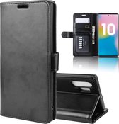 R64 Texture Single Fold Horizontale Flip Leather Case voor Galaxy Note 10+, met houder & kaartsleuven & portemonnee (zwart)