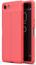 Litchi Texture TPU schokbestendig hoesje voor Sony Xperia XZ4 Compact (rood)