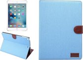 Voor nieuwe iPad 9,7 inch iPad air (IPAD5) & IPAD air2 (IPAD6) Universele denim doek textuur oppervlak horizontale flip lederen beschermhoes met houder & kaartsleuven & portemonnee & slaap (b