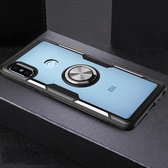 Krasbestendige TPU + acryl ringbeugel beschermhoes voor Geschikt voor Xiaomi Redmi Note 5 (zilver)