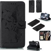 Veerpatroon Litchi Texture Horizontale Flip Leren Hoes met Portemonnee & Houder & Kaartsleuven voor Galaxy M30 (Zwart)