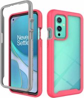 Voor OnePlus 9 Starry Sky Solid Color Series schokbestendige pc + TPU beschermhoes (rood)