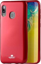 GOOSPERY JELLY TPU schokbestendig en krasvast hoesje voor Galaxy A20e (rood)