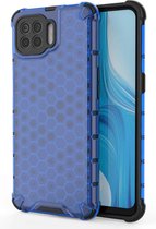 Voor OPPO A73 schokbestendige honingraat pc + TPU-hoes (blauw)