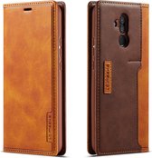 Voor Huawei Mate 20 Lite LC.IMEEKE LC-001-serie PU + TPU kleuraanpassing frosted horizontale flip lederen tas met houder en kaartsleuf (bruin)
