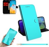 Voor Huawei P40 Lmitated Mirror Surface Horizontale Flip Leather Case met houder & kaartsleuven & Wallet & Lanyard (Mintgroen)