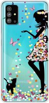 Voor Galaxy S20 + Painted TPU beschermhoes (meisje)