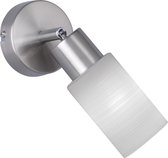 LED Wandspot - Iona Jolin - E14 Fitting - 4W - Warm Wit 3000K - 1-lichts - Rond - Mat Nikkel - Aluminium