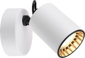 LED Plafondspot - Iona Pirlo - GU10 Fitting - 1-lichts - Rond - Mat Wit - Aluminium