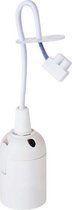 E27 Fitting/Houder Kunststof Wit 15cm Draad