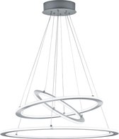 LED Hanglamp - Iona Duban - 75W - Warm Wit 3000K - Dimbaar - Rond - Mat Nikkel - Aluminium
