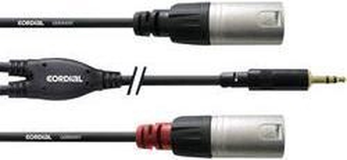 Cordial kabel 3,5 st / 2x XLR male 3m CFY 3 WMM - Insert kabel