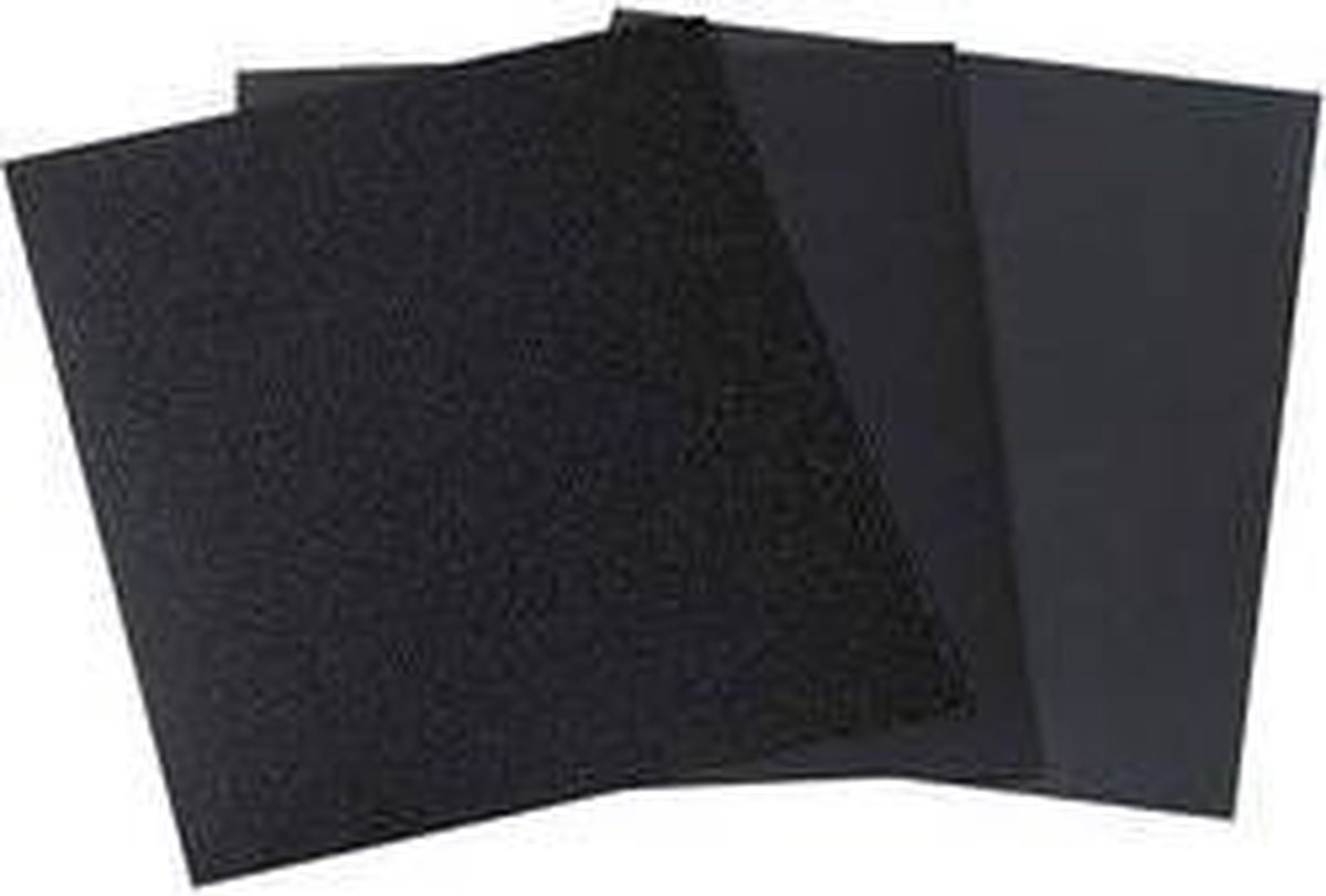 wolfcraft - Set schuurpapiervellen 16-delig, voor metaal/lak, nat-/droogschuren - 3119000