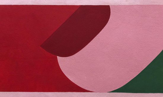 Schilderij - kleurrijke vormen - Collectie Funky - Dibond wit - 118x70cm