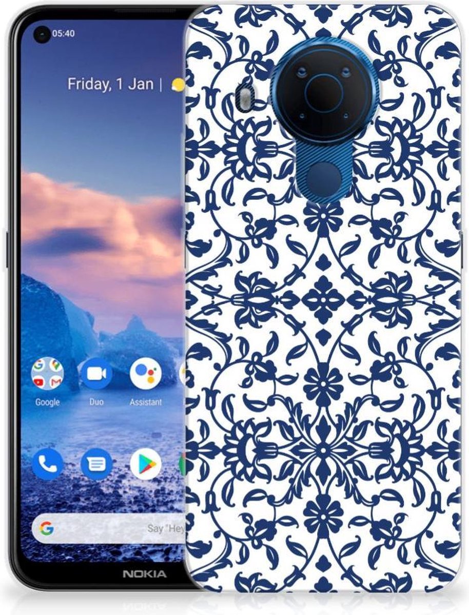 Back Cover voor Nokia 5.4 TPU Case Flower Blue