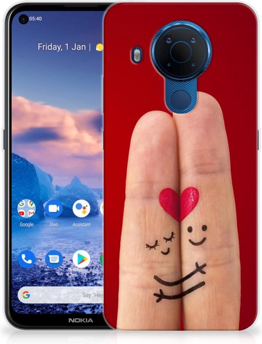 Nokia 5.4 Silicone Back Cover Liefde - Origineel Romantisch Cadeau