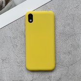 Voor Huawei Honor Play 3e Shockproof Frosted TPU beschermhoes (geel)