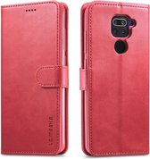 Voor Geschikt voor Xiaomi Redmi Note 9 LC.IMEEKE Kalfsstructuur Horizontale flip lederen tas, met houder & kaartsleuven en portemonnee (rood)