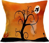 Halloween decoratie patroon auto bank kussensloop met decoratieve hoofdsteunen thuis bank kussensloop, M, maat: 43 * 43cm