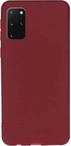 Voor Galaxy S20 plus effen kleur mat TPU telefoonhoes (rood)