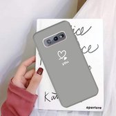 Voor Galaxy S10 Love Heart You Pattern Frosted TPU beschermhoes (grijs)