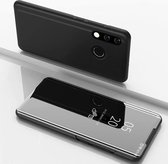 Galvaniseren spiegel horizontale flip lederen case voor Xiaomi Redmi 7, met houder (zwart)