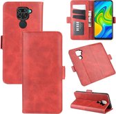 Voor Geschikt voor Xiaomi Redmi Note 9 / 10X 4G Dual-side magnetische gesp horizontale flip lederen tas met houder & kaartsleuven & portemonnee (rood)