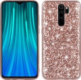 Xiaomi Redmi Note 8 Pro Hoesje - Mobigear - Glitter Serie - Hard Kunststof Backcover - Roze - Hoesje Geschikt Voor Xiaomi Redmi Note 8 Pro