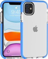 Apple iPhone 11 Hoesje - Mobigear - Full Bumper Serie - Hard Kunststof Backcover - Transparant / Blauw - Hoesje Geschikt Voor Apple iPhone 11