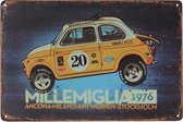 Metalen plaatje - Fiat 500 Millemiglia