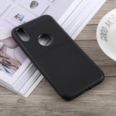 Antislip Square TPU Case voor iPhone XS Max (zwart)