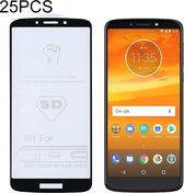 Let op type!! 25 stuks 9H 5D volledige lijm volledig scherm gehard glas film voor Motorola Moto E5 plus