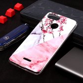 Marmeren patroon Soft TPU Case voor Xiaomi Redmi 6 (Plum Blossom)