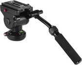 Aluminium Heavy Duty Video Camera Statiefactie Vloeistof Drag Head met Schuifplaat voor DSLR & SLR Camera (Zwart)