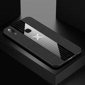 Voor Vivo X21i XINLI stiksels textuur schokbestendige TPU beschermhoes (zwart)