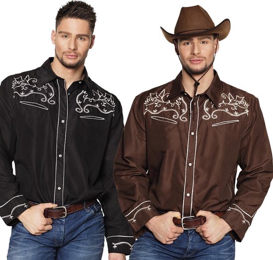 Boland - Shirt Western - Zwart - XL - Volwassenen - Cowboy | bol.com