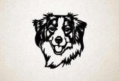 Wanddecoratie - Hond - Kooikerhondje 4 - XS - 26x25cm - Zwart - muurdecoratie - Line Art